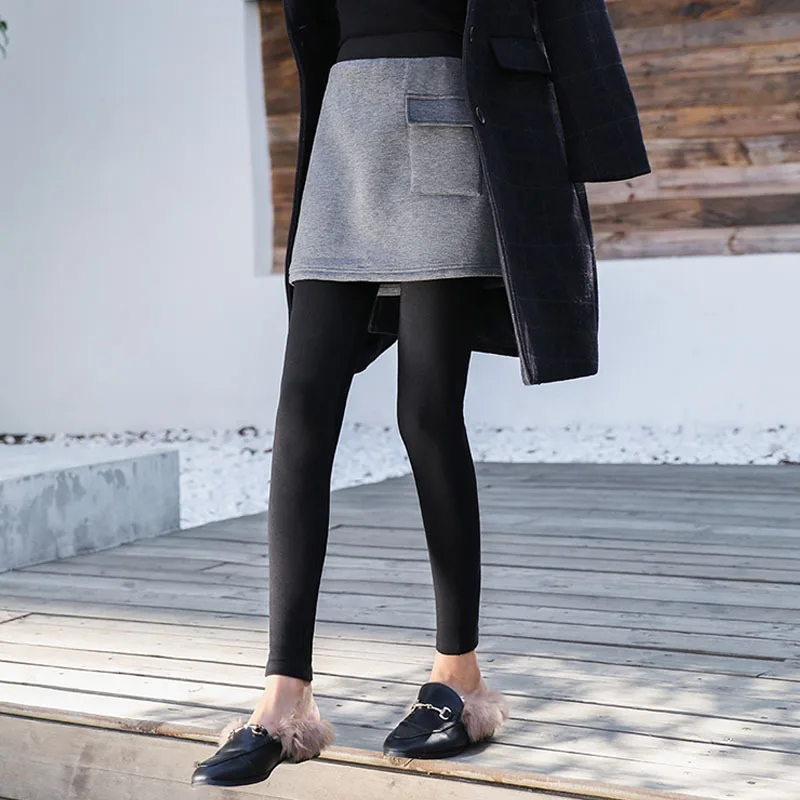 

with skirt legging Fake two-piece leggings