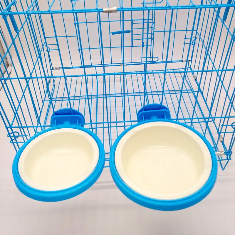  Pet Feeder Crate Dog Bowl Water Food Feeder Bows Cage Coop Cup for Dogs,Cats,Birds,Small Animals indoor dry dog food  MayO8 (2)
