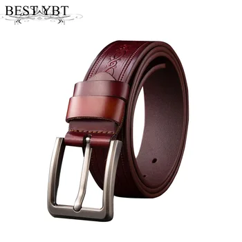 

Best YBT Men Leather belts men casual Alloy Pin buckle Belt fashion cowboy causla sport men belt Multi-color optional