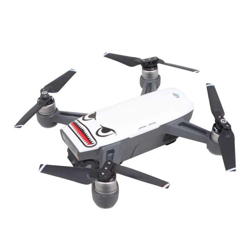 2-Sets-Cool-Shark-PVC-3M-Glue-Camera-Drone-Decals-Skin-Sticker-for-DJI-Spark-Mavic