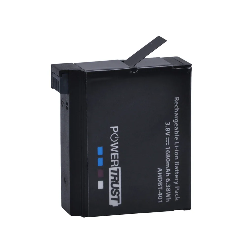 PowerTrust 2 шт 1680mAh AHDBT 401 Go Pro AHDBT-401 AHDBT401 литий-ионный аккумулятор для цифровой камеры для GoPro 4 HD Hero 4 Hero4