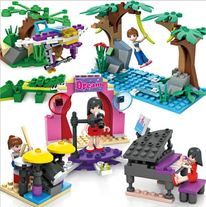 

Cogo Dream Girls Piano Practice Hold A Concert Outdoor Adventure Micro Blocks Building Sets For Girls Gifts Educational Toys
