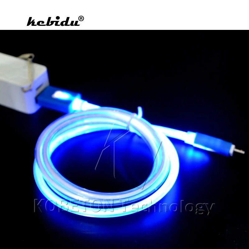 

kebidu 1M Micro USB Data Sync Charger LED Cable for HTC One Nexus G1 G2 G3 Huawei for Samsung Galaxy S3 S4 S5 S6 Note 2 3 N7100