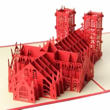 Открытка 3D ручной работы бумажные пользовательские поздравительные открытки сувенирные открытки Рождественские подарки Поздравительная открытка лазерная резка, для свадьбы приглашения