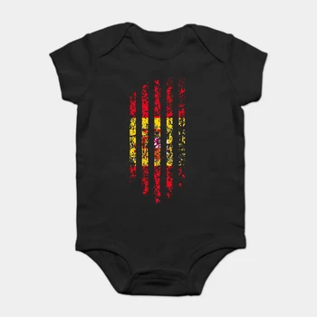 

Baby Onesie Baby Bodysuits kid t shirt Funny white Black tee Spain Vintage Flag d Printed