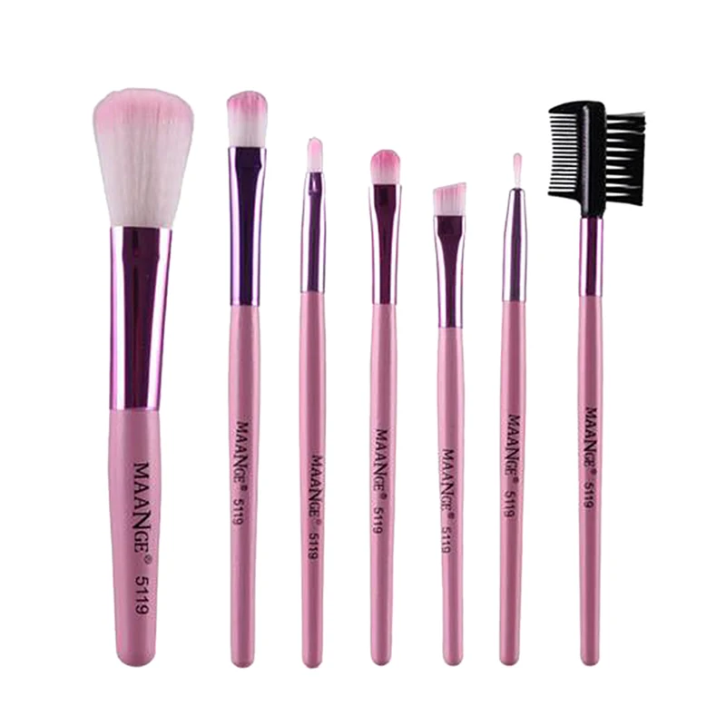 

7Pcs Professional Makeup Brushes Set Face Foundation Powder Concealer Blush Lip Eyelash Eyebrow Eyeshadow Cosmetic Brush