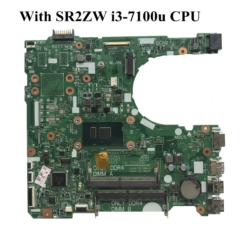 Отлично подходит для материнской платы ноутбука DELL 3568 с SR2ZW I3 7100u CPU DDR4 CN 01CM9N 1CM9N 100%