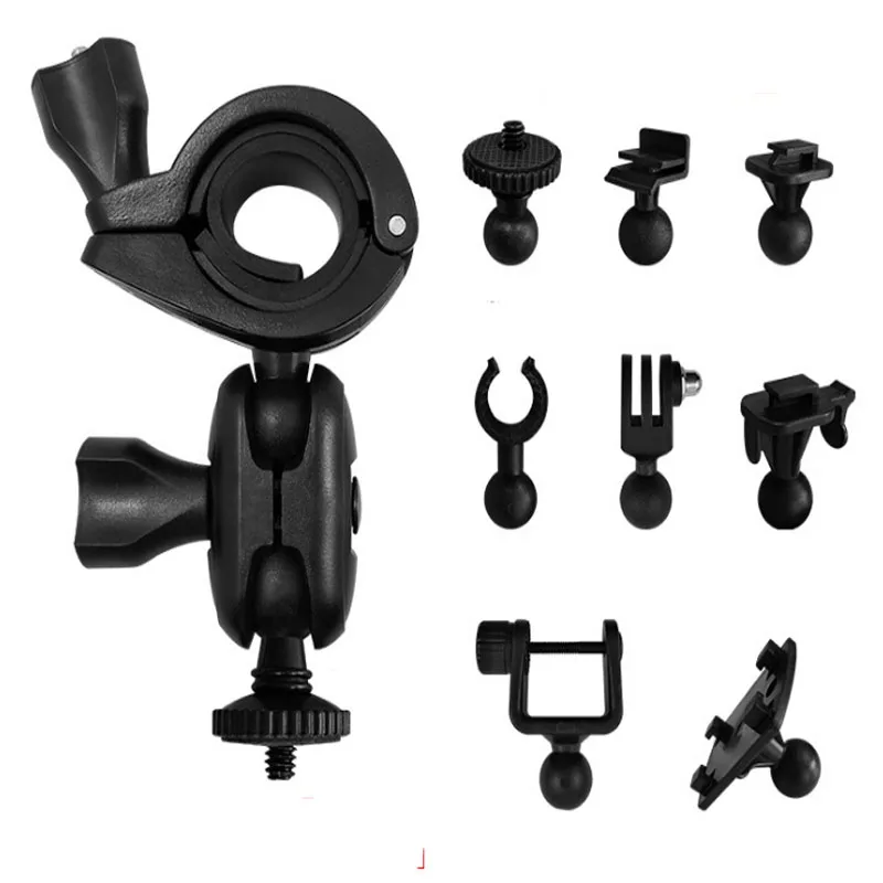 

1/4Screw Single Buckle Head Bicycle Motorcycle Handlebar Stand Holder Car Rearview Mirror Bracket for Mini DVR Camera Smartphone