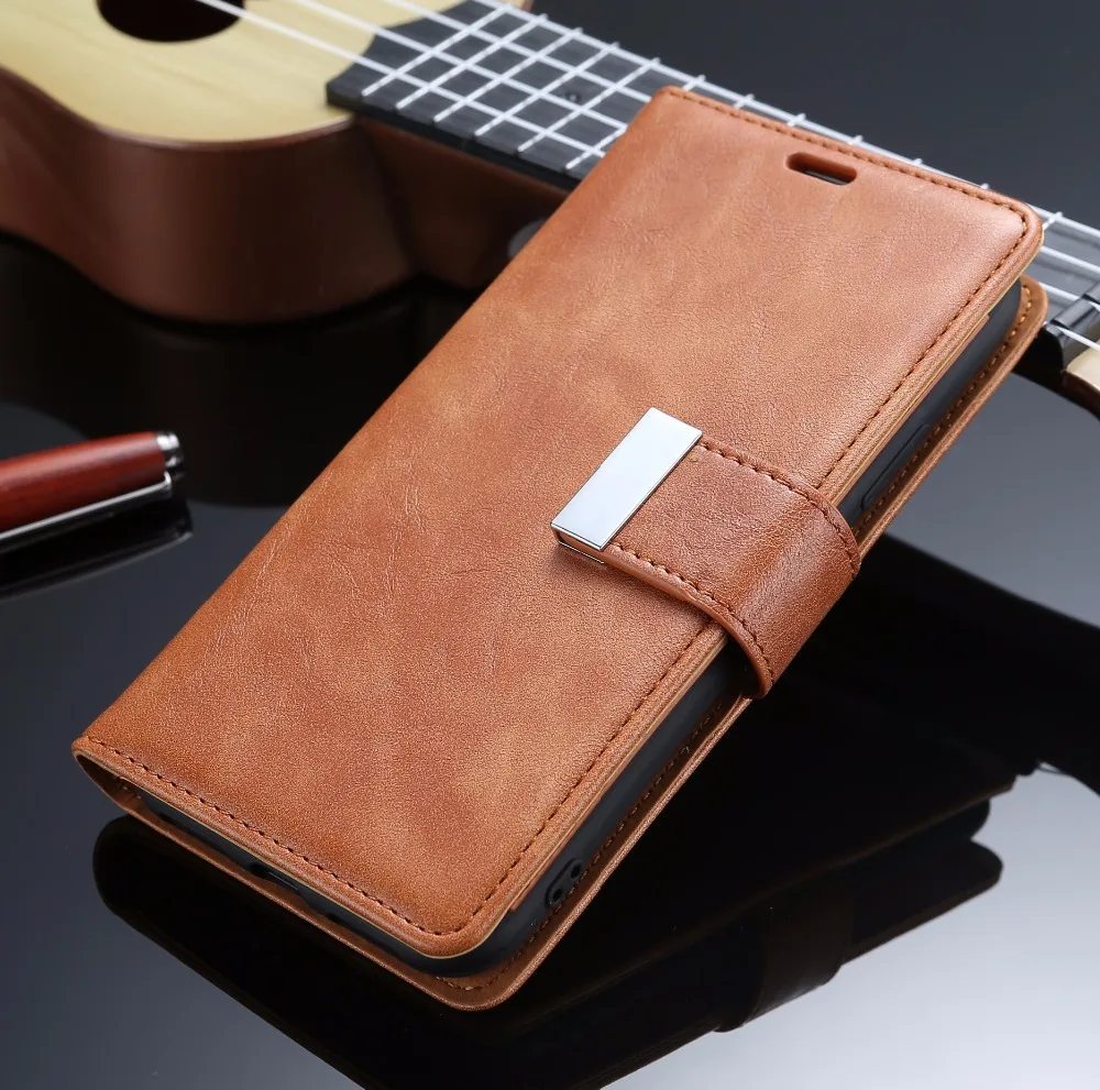 For iPhone X XS Max XR Luxury Leather Case Wallet Men's