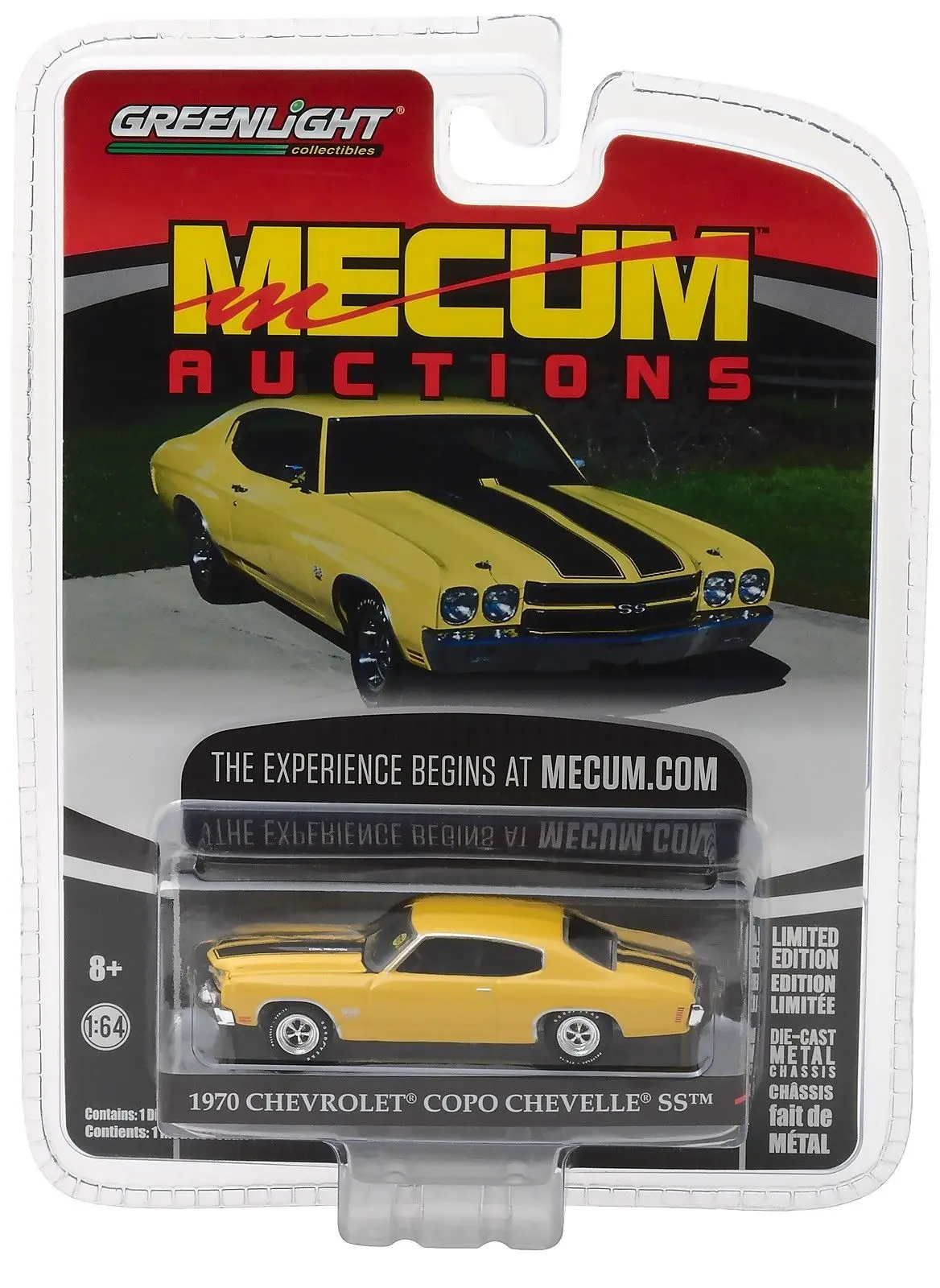 GL 1: 64 Mecum aucerions Series 1 1970 Chevrolet COPO Chevelle SS модель автомобиля литая под давлением металлическая игрушка подарок на день рождения для детей мальчика