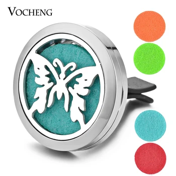 

10pcs/lot Essential Oil Car Diffuser Locket Vent Clip 316L Stainless Steel Pendant Butterfly Magnetic without Oil Pads VA-307*10
