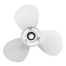 663-45958-01-El для Yamaha 25-60Hp 11 1/4X14 лодочный подвесной пропеллер алюминиевый белый диаметр 286 мм 3 Лопасти 13 шлицевых зубьев