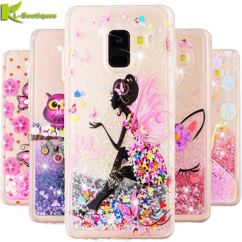 

Soft Case on For Etui Samsung Galaxy J6 Plus Cases for Samsung J4 J6 Plus 2018 Case Cover Glitter Dynamic Liquid Cover Coque