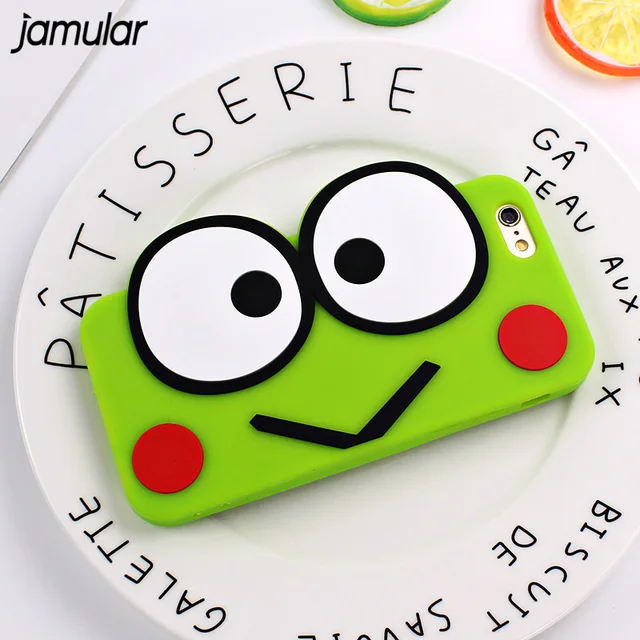 jamular olho grande sapo verde padrão case para iphone 8 plus 7 6 s