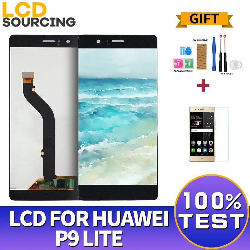 

5.2"Inch LCD Display For HUAWEI P9 Lite Lcd screen Touch Screen Digitizer Assembly +Frame Replace For p9lite display VNS-L21 L22