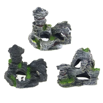 

Aquarium decorative landscaping resin small rockery stone island aquarium accessories stones for aquarium grottos for aquarium