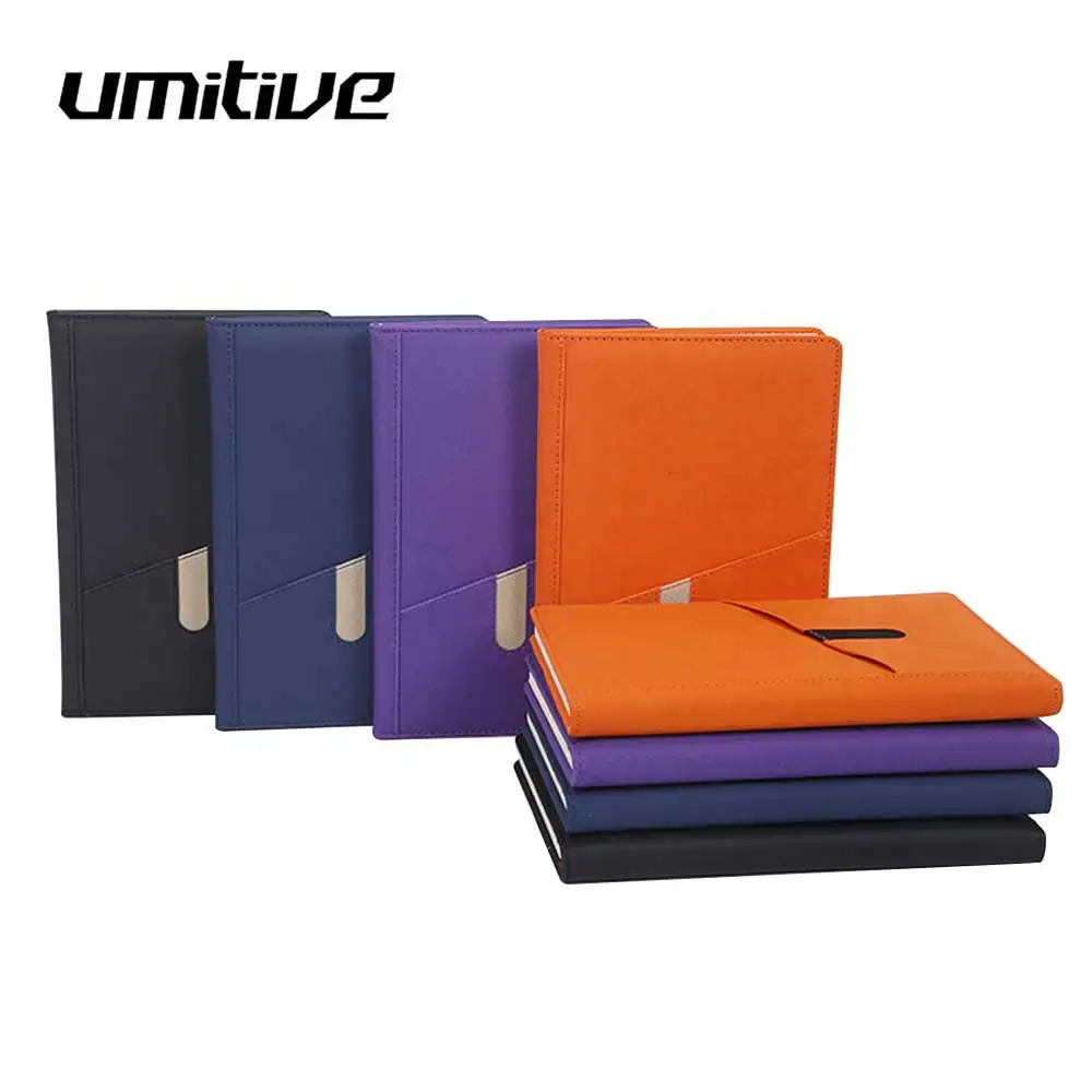 

Umitive 1pcs A5 Black Simple Notebook Imitation leather Solid Color Business Notebook Personal Diary Office Supplies Stationery