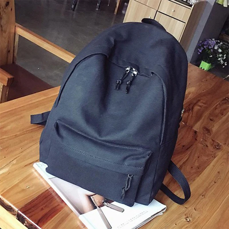 2018 Canvas Plain Women Backpack New Japan Ring Leisure Travel Backpack
