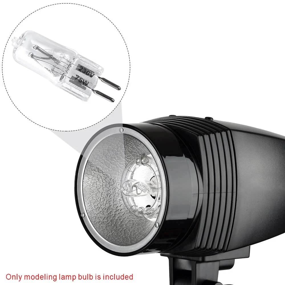 

Godox 75W 230V Photo Studio Modeling Lamp Bulb for Compact Studio Flash Strobe Light Speedlite K-180A,250DI,300Di
