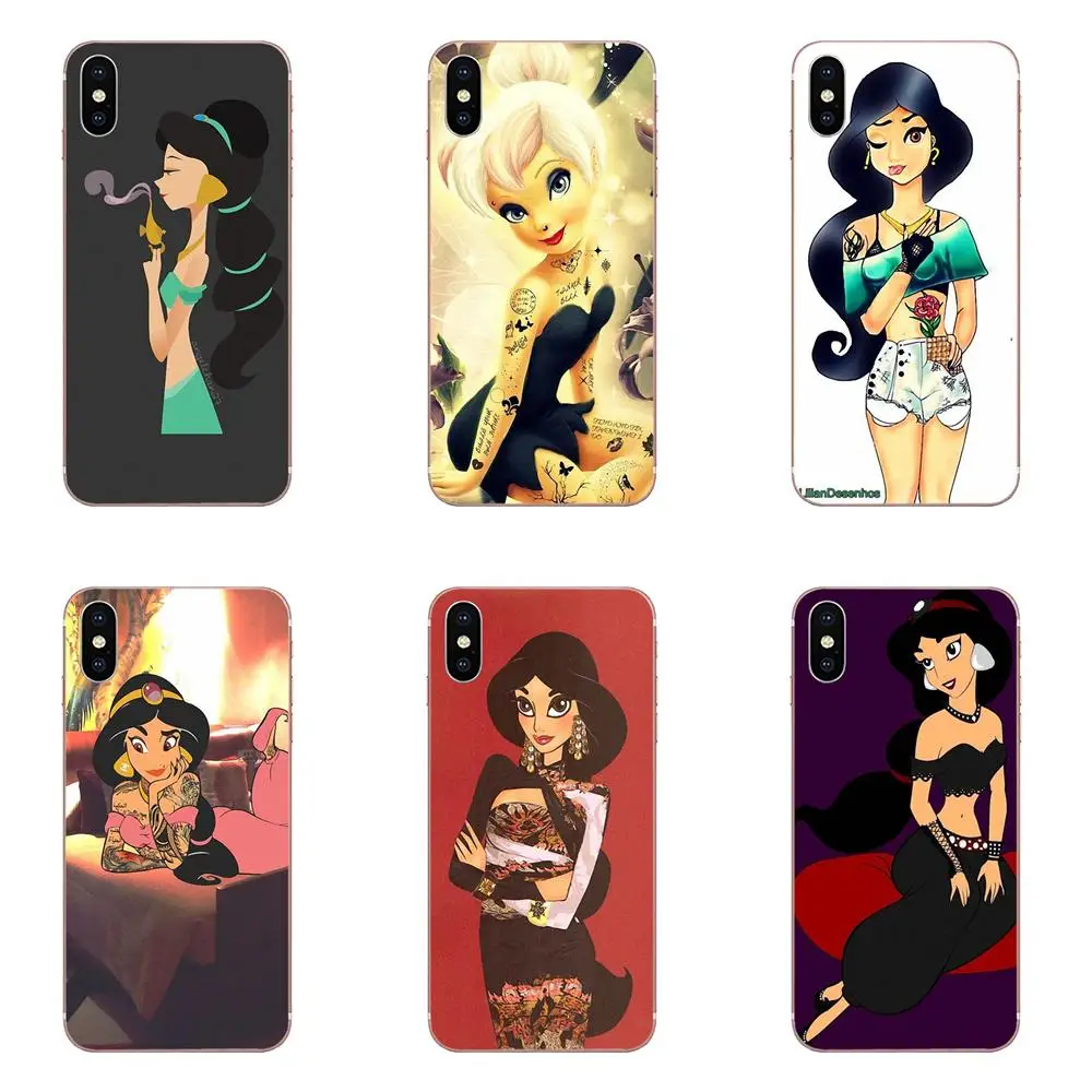 

Tattooed Jasmine Punk Princess Soft TPU Accessories Case For Xiaomi Redmi Mi Note 7 8 9 SE Pro Lite Go Play