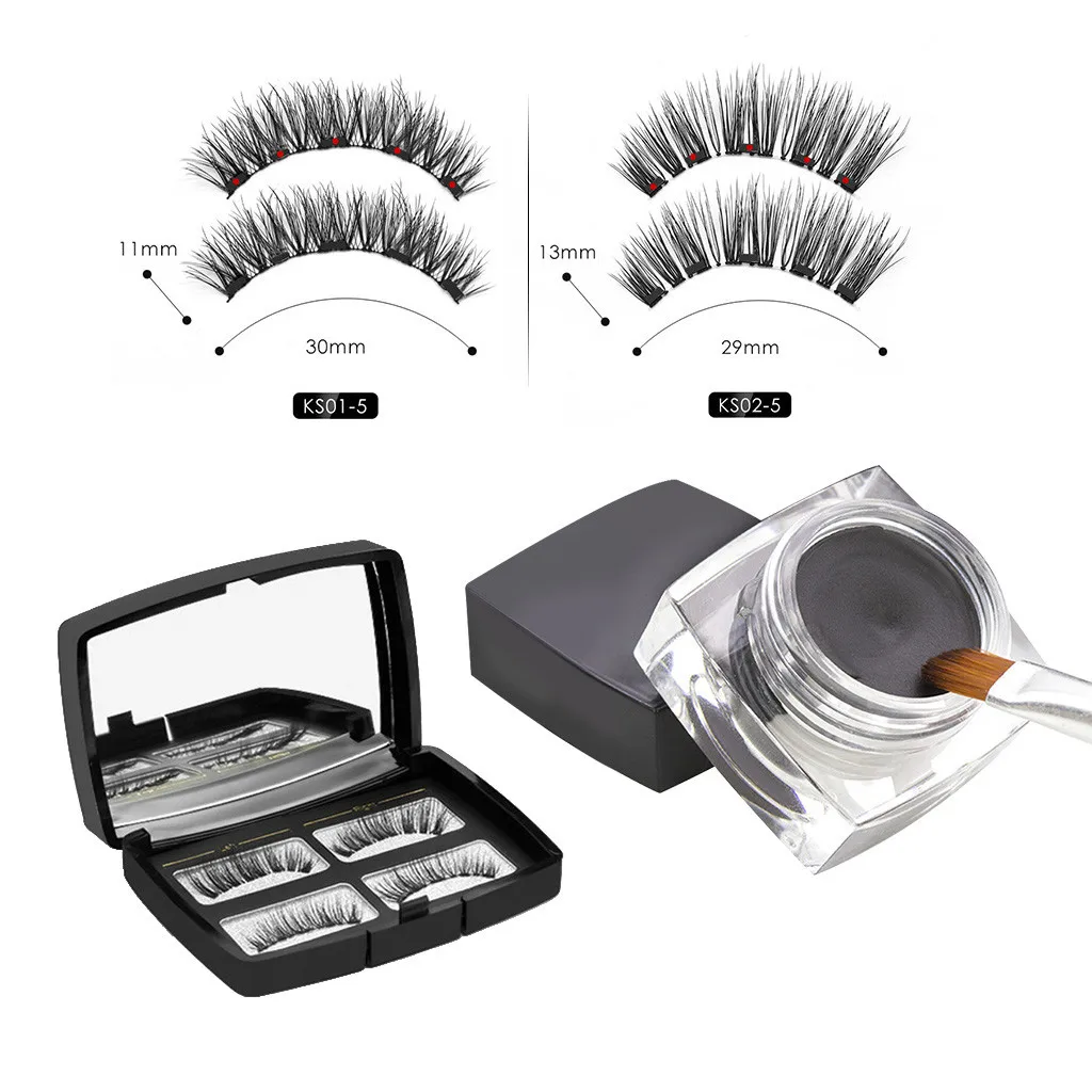

Magnetic Eyeliner Cream Smooth Waterproof Eye Liner Easy To Wear Makeup Cosmetic Eye Liner Cream Set EyeLiner With Gift Box *