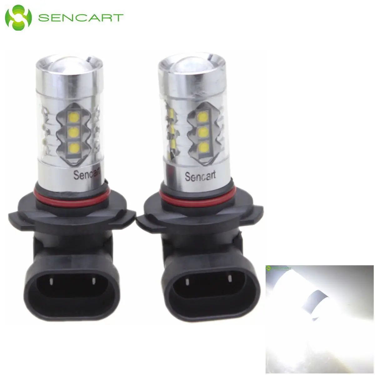 

Sencart  2PCS 9005 HB3 P20D 16x3535SMD LED White / Red / Yellow LED Bulb Projector Fog Driving Light Bulb AC/DC12-24V