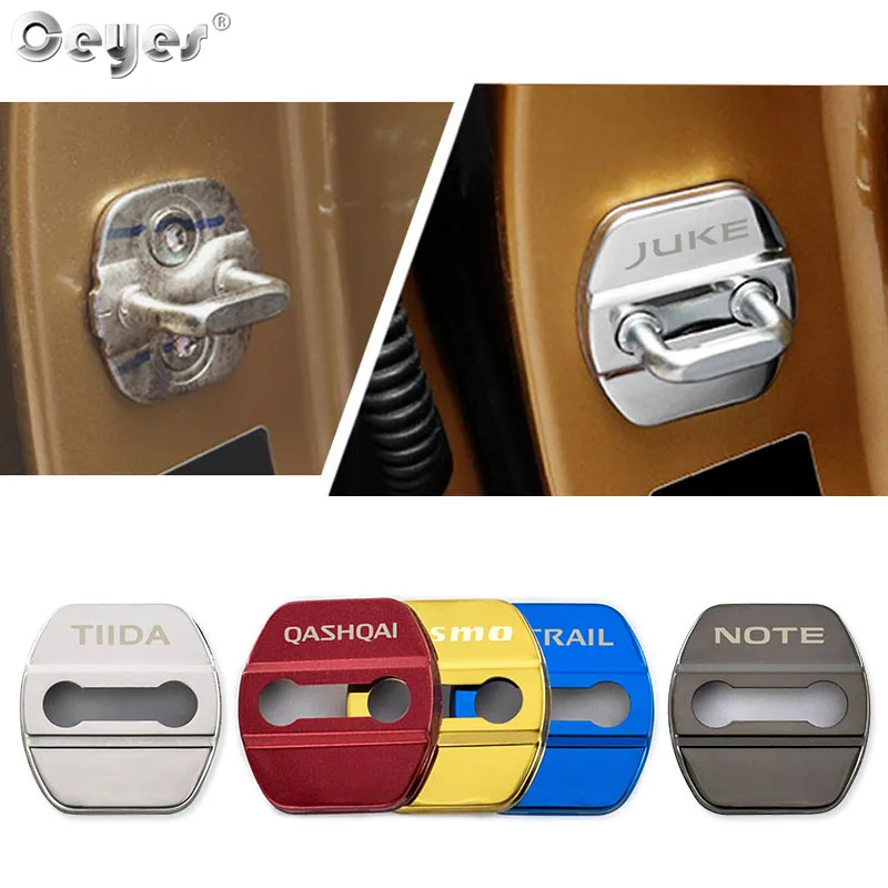 

Ceyes Car Styling Auto Anti Rust Protect Door Lock Cover Fit For Nissan Nismo Juke Qashqai J11 10 X-Trail Note Tiida Accessories