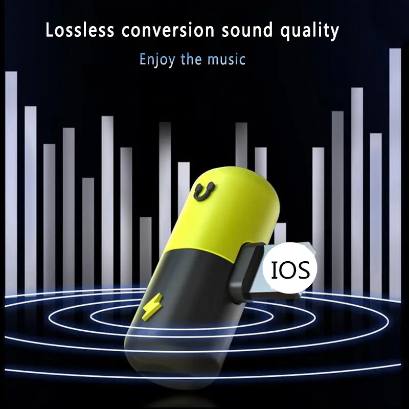

2 in 1 Audio Adapter For iPhone 7 8Plus X Charging/Audio Charger Cable Adapter For iPhone Dual Double Jack to Earphone AUX Cable