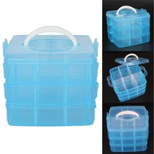 Portable 3 Layer Multifunctional Storage Box Nail Tool Makeup Organizer Jewelry Case for nail art craft pill fishing Container