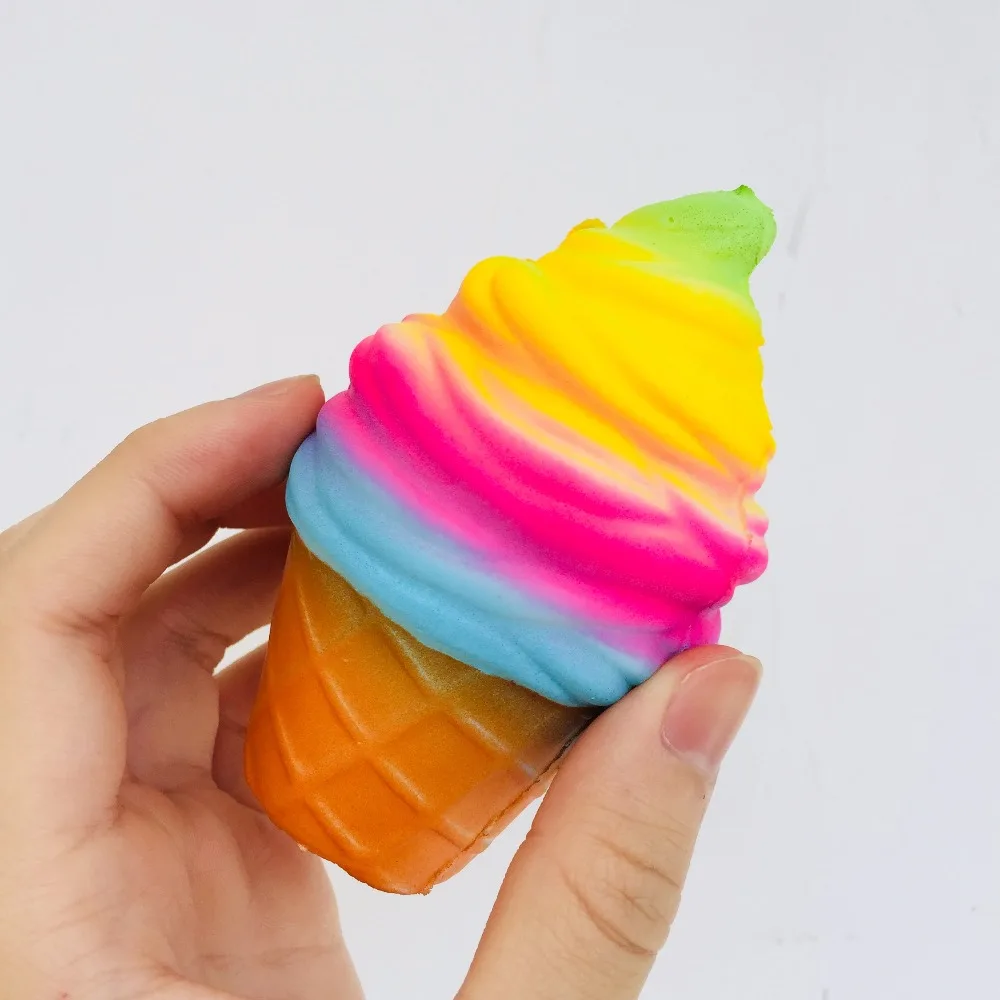 

10cm Colorful Squishy Ice Cream Cones Scented Slow Rising Antistress Similuated Pretend Play Toys for Children Entertainment