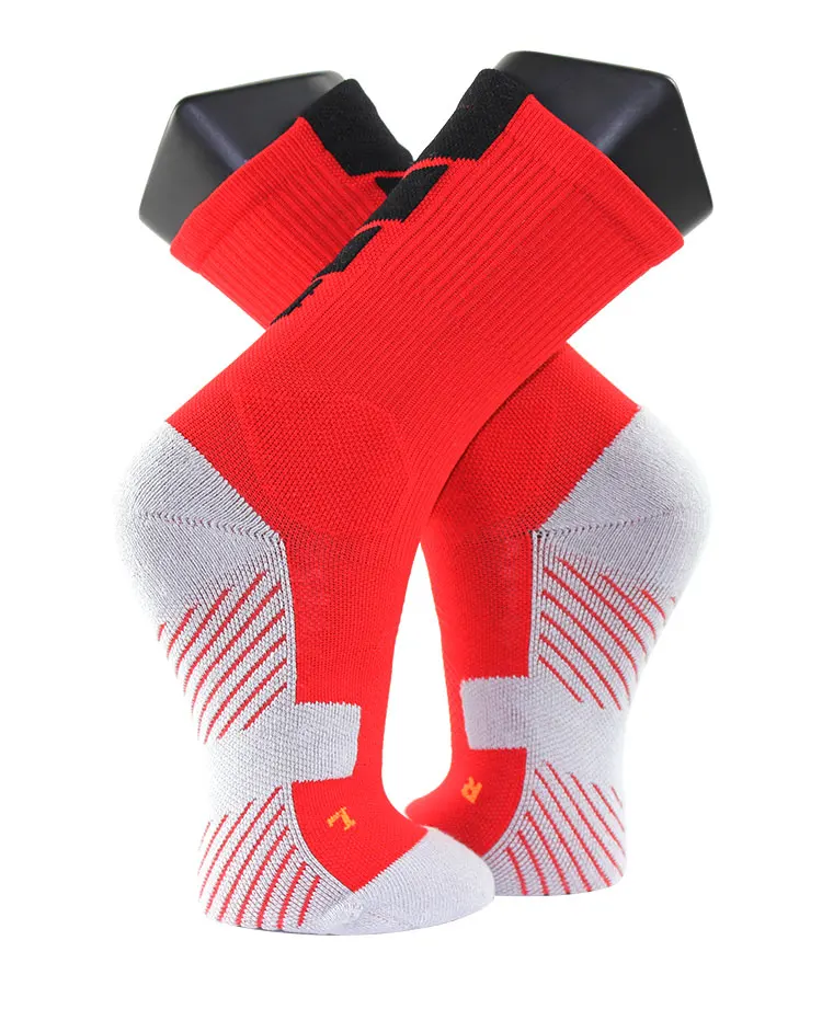 

2pairs/Lot Fashionable Men Women Autumn Winter Socks Compression Cycling Running Basketball Non Slip Terry Crew Sport Socks