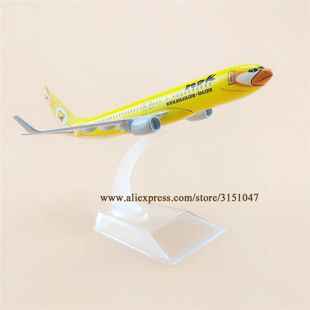 16cm Air Thailand Thai Yellow Nok Boeing 737 B737 Airlines Plane Model Alloy Metal Diecast Model Airplane Aircraft Airways Gift