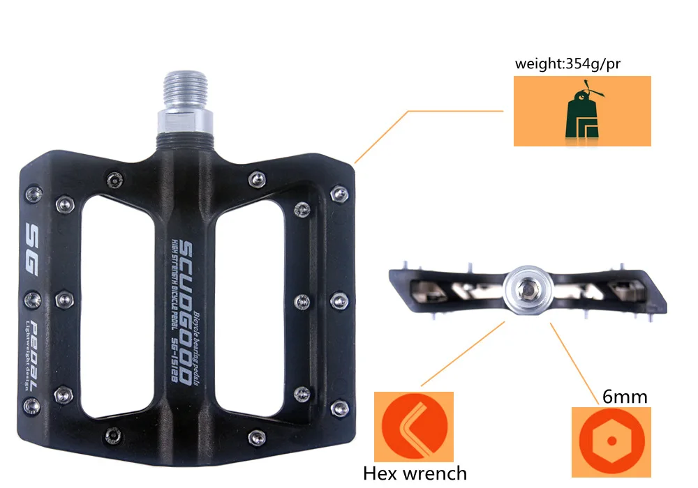 

Mountain Bicycle Nylon Fiber Bearing Pedal Dead Fly Peilin Pedal Anti - Skid Feet Y Pedal