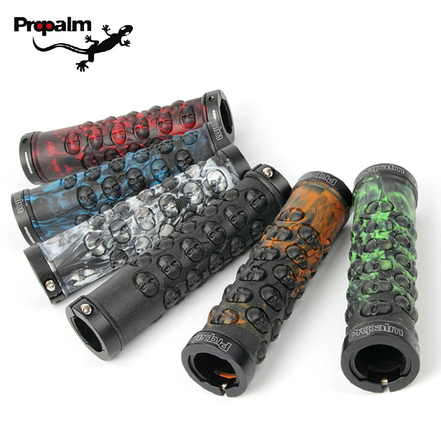 Propalm skull Bicycle Grips rubber Lock on anti slip road mountain mtb