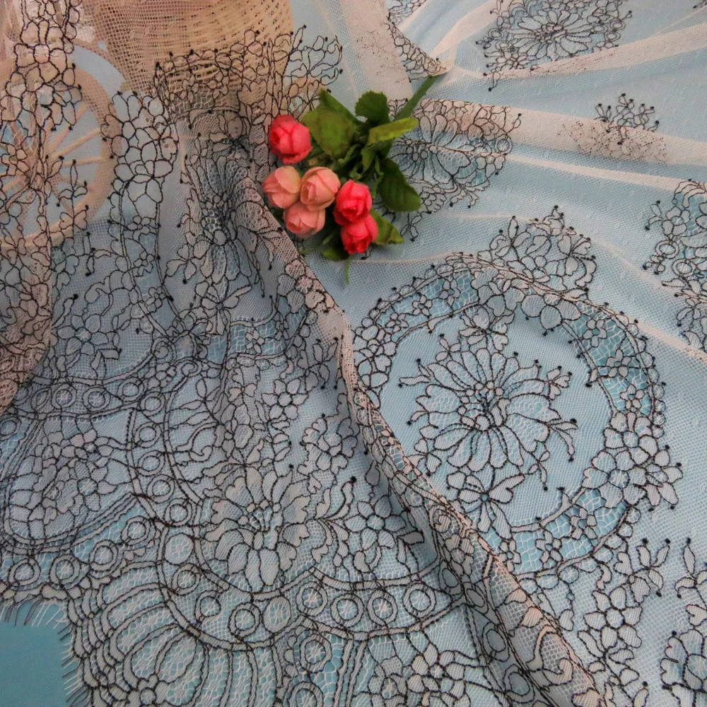 

ZOTOONE 150*300cm African Lace Fabric 2018 High Quality Lace Wedding Accessories Guipure Lace Fabric Flowers French Lace Fabric