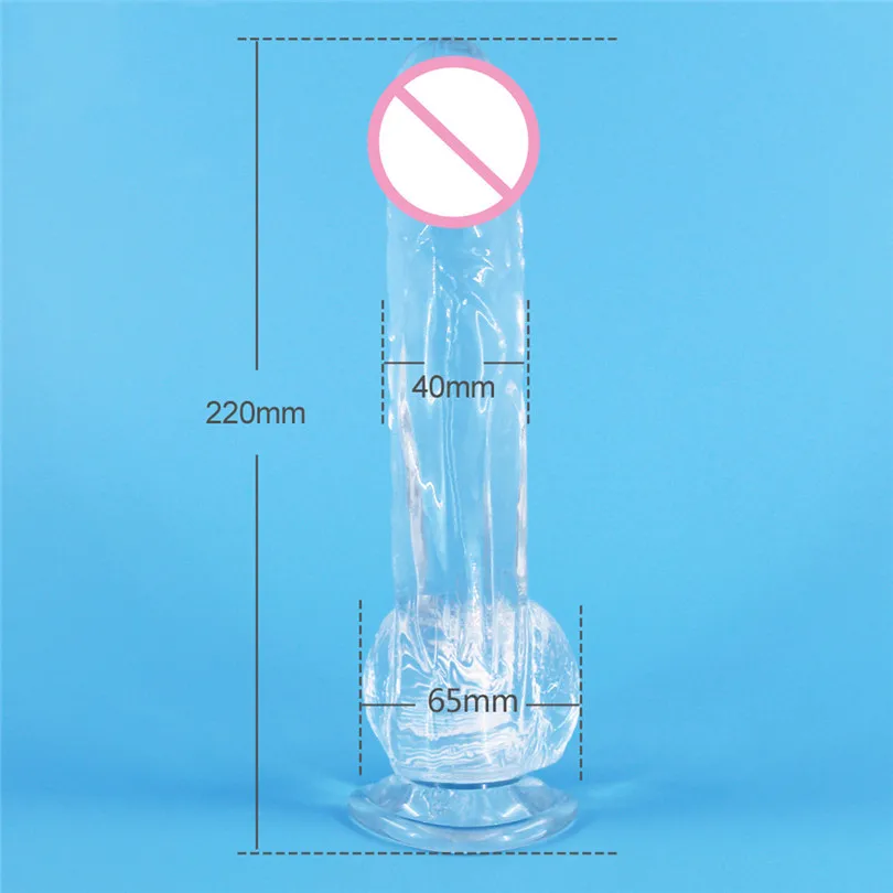 Sex Toy Dildos Clear Color Female Massager Body TPE Dildo Suction Cup Masturbator Massager Vagina Adult Sex Toy (1)