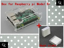 wholesale 10pcs/lot pi case Factory price for Raspberry Pi Model B plus & Raspberry Pi 2 + 2pcs pure aluminum heat sink diy kit