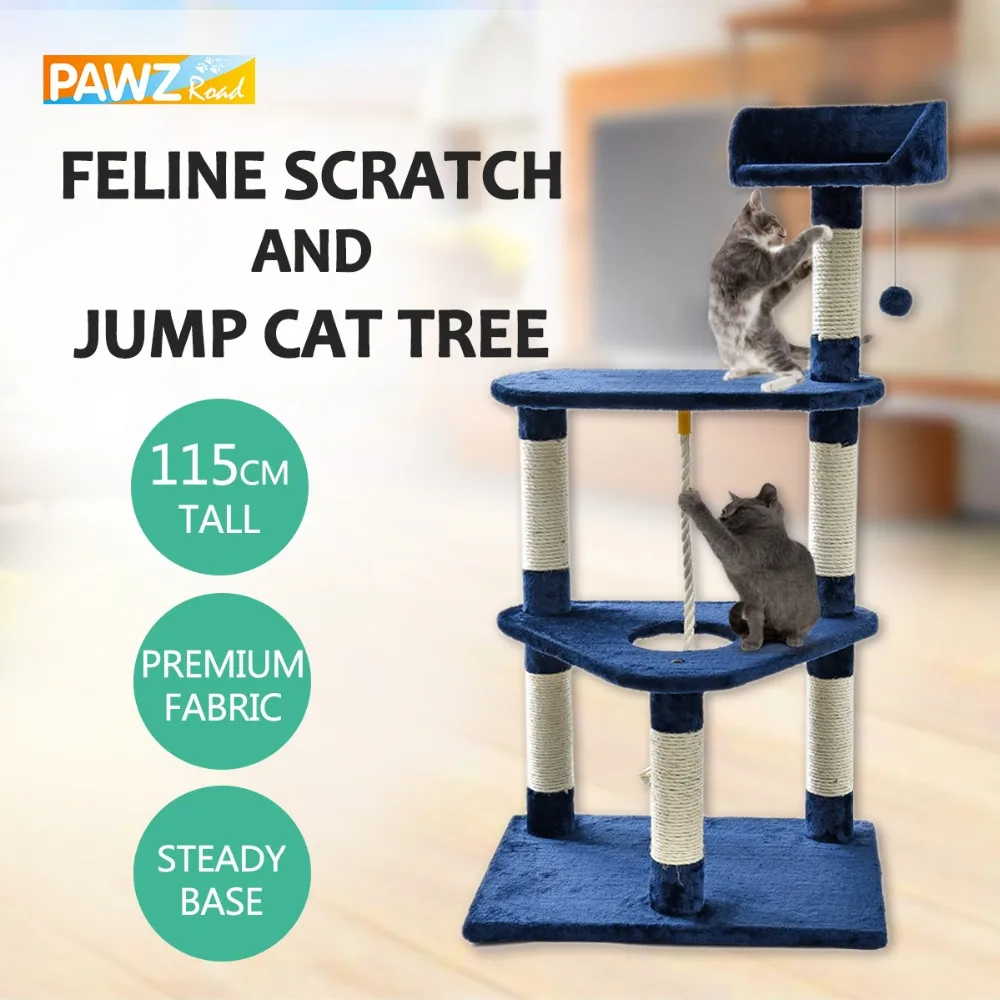 Domestic Delivery Cat Tree Swinging the Ball Wood Climbing Jumping