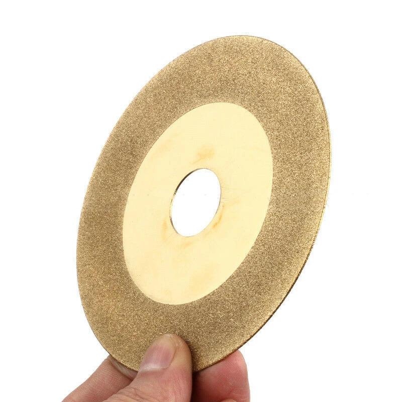 Режущий диск 100 мм Алмазный шлифовальный диск с покрытием золото для карбидного камня Замена для угловых шлифовальных машин аксессуары