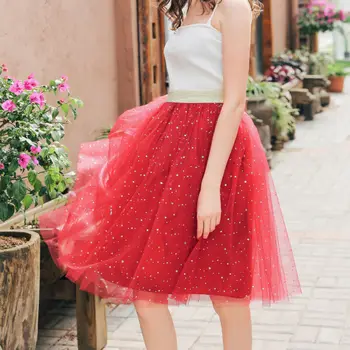 

Women Summer Pleated Ballet Tulle Skirts Ladies Maxi Pettiskirt Skirts Prom Bouffant Fashion High Waist Skirt Hot Sale New 2019