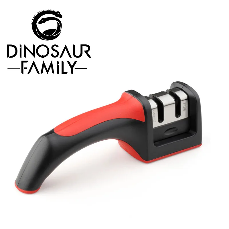 Two Stages Diamond Ceramic Knife Sharpeners Handle Sharpening Stone