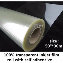 50in чистая пленка c каплеструйной печатью рулон для пластинчатого изготовления с самостоятельной адгезией