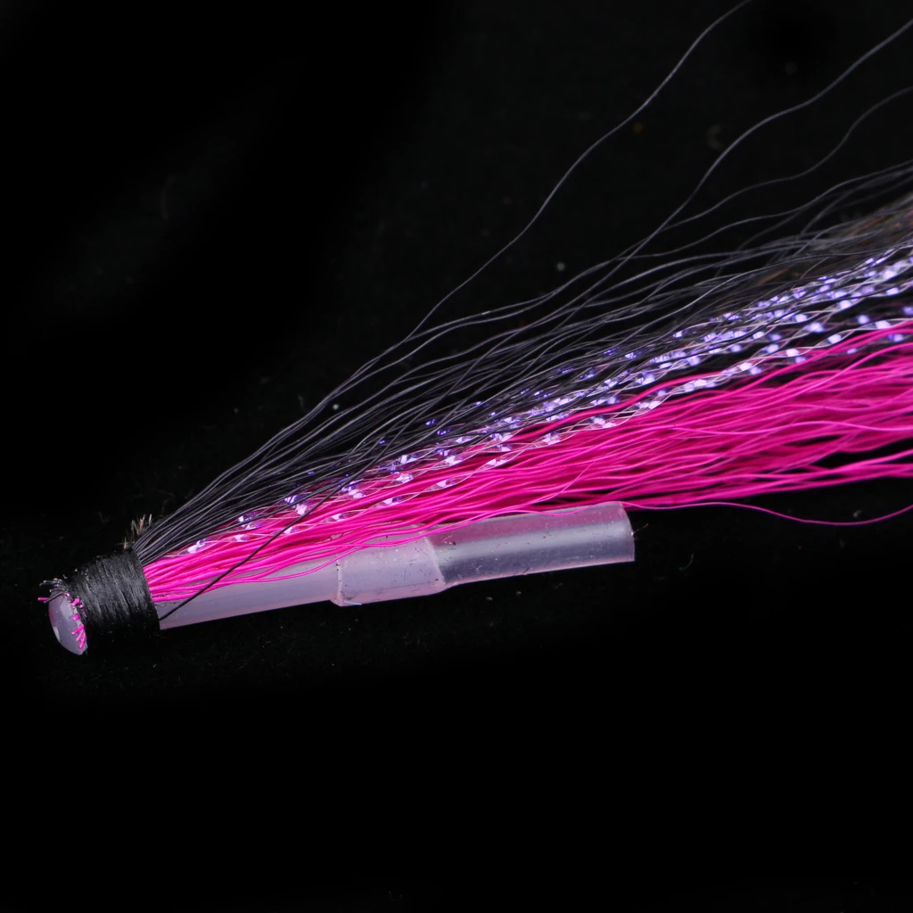 6Pcs Tube Fly Fishing Mini Sunray Shadow Riffle Hitch Salmon Flies 6 Colors Fishing Lures leurres de peche Senuelos de pesca