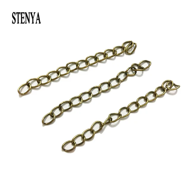 Stenya 50mm Extended Extension Chains Necklace Tail Bracelet Stenya 50mm Extended Extension Chains Necklace Tail Bracelet Extender Link Dangles Tel Suede Charms Making Findings