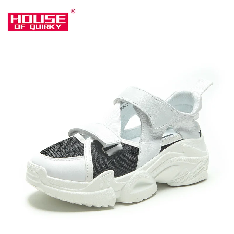 

Women High Heel Sandals 2019 Round Head Female Shoes Fashion Muffin Bottom Breathable Mesh Sandals Women Summer Sport Sandals