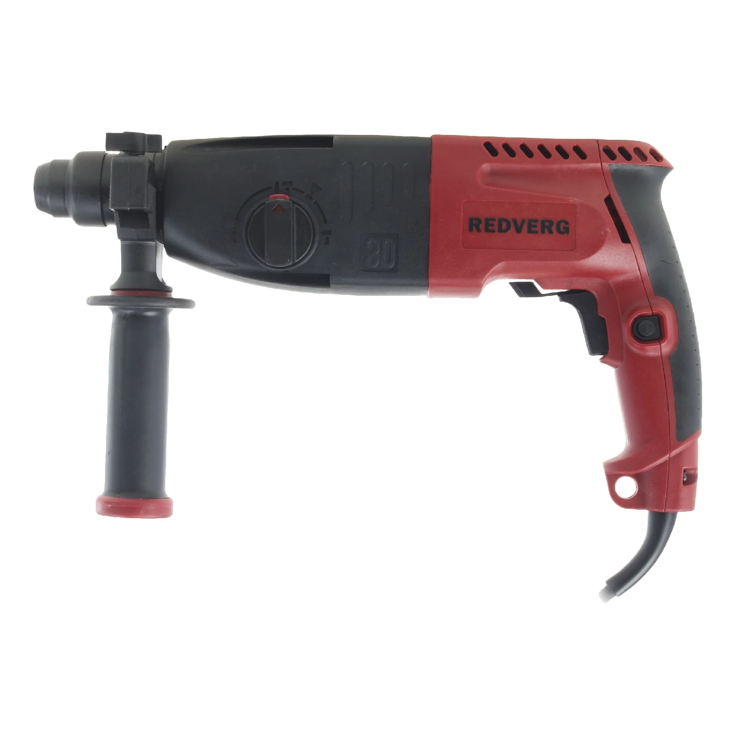 Перфоратор электрический RedVerg RD-RH750 (Мощность 750 Вт, энергия удара 2.2 Дж, 3 режима: ударное сверление/сверление, долбление, число оборотов 1200 об/мин, число ударов 5500 уд/мин)