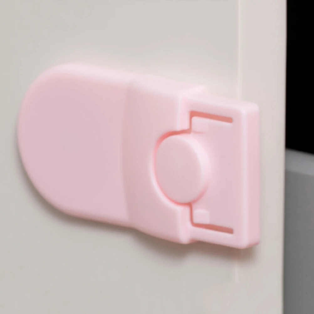 2 цвета Детские ящики замок безопасности удобный функциональный ребенок дети дверь холодильник безопасности замок туалет шкаф пластиковый замок - Цвет: Pink