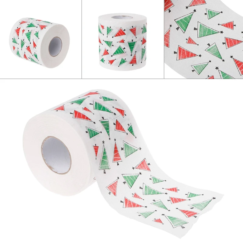 2 слоя с изображением новогодней елки Туалетная рулонная бумага ткани Гостиная стол Декор Dec15
