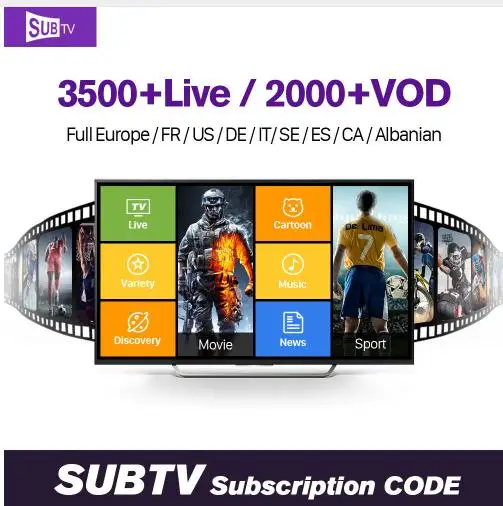 

Europe IPTV 3/6/12 Months Subscription IPTV Sport Adult Abonnement Code M3u Mag Smart TV