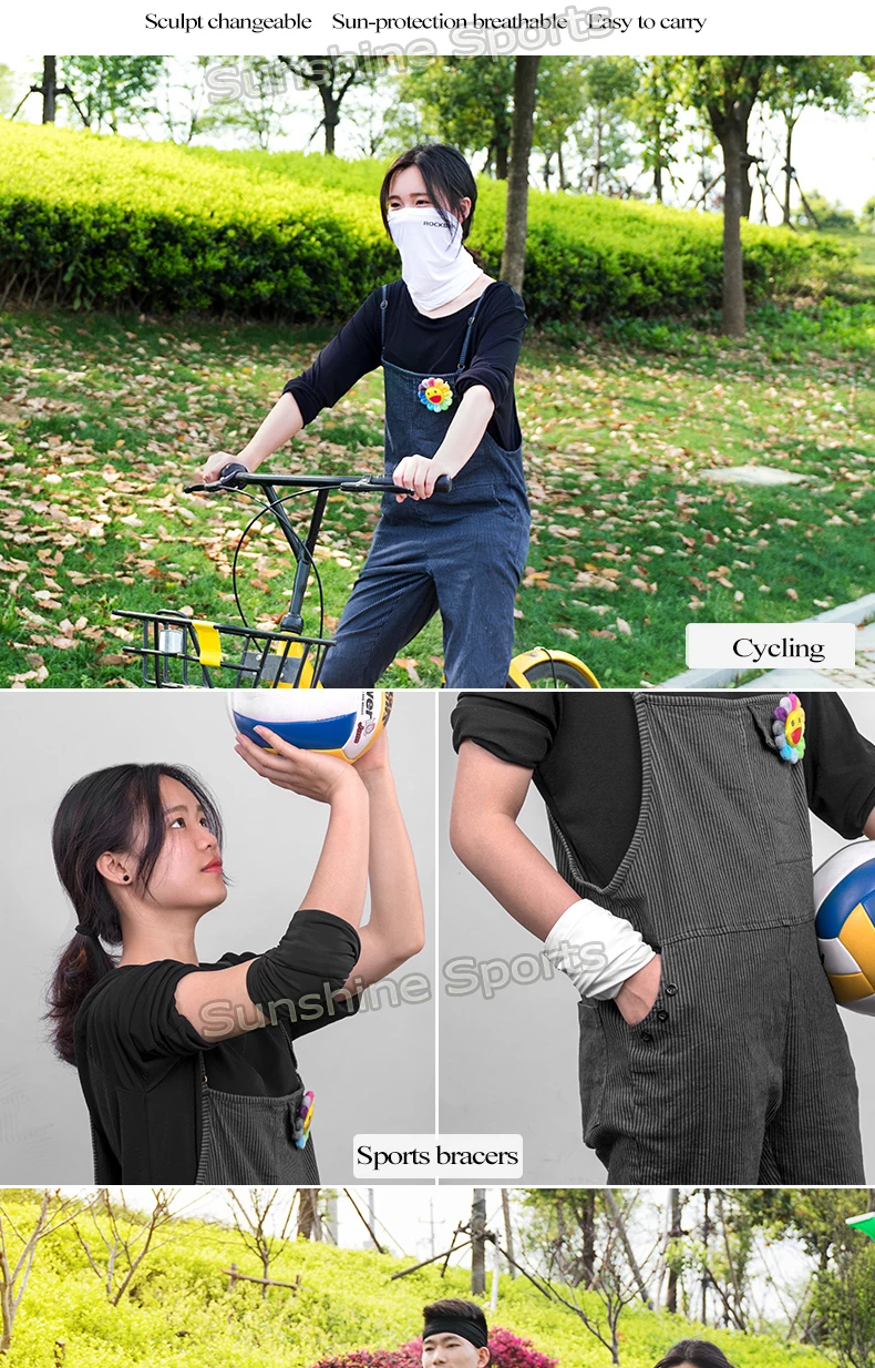 Rockbros велосипедная маска для лица для женщин и мужчин летняя антиуф Спортивная маска Бандана Ciclismo дышащая Беговая походная велосипедная Кепка шарф